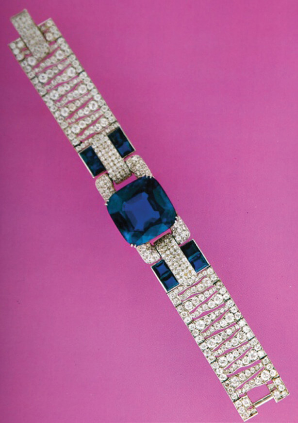 Cartier New York Art Deco Diamond Sapphire Bracelet, 1947
- Sothebys