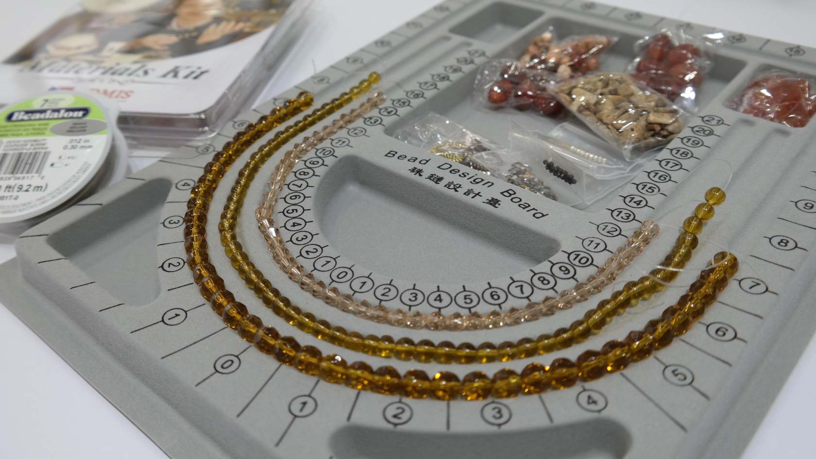 Fashion jewellery making bead boards
