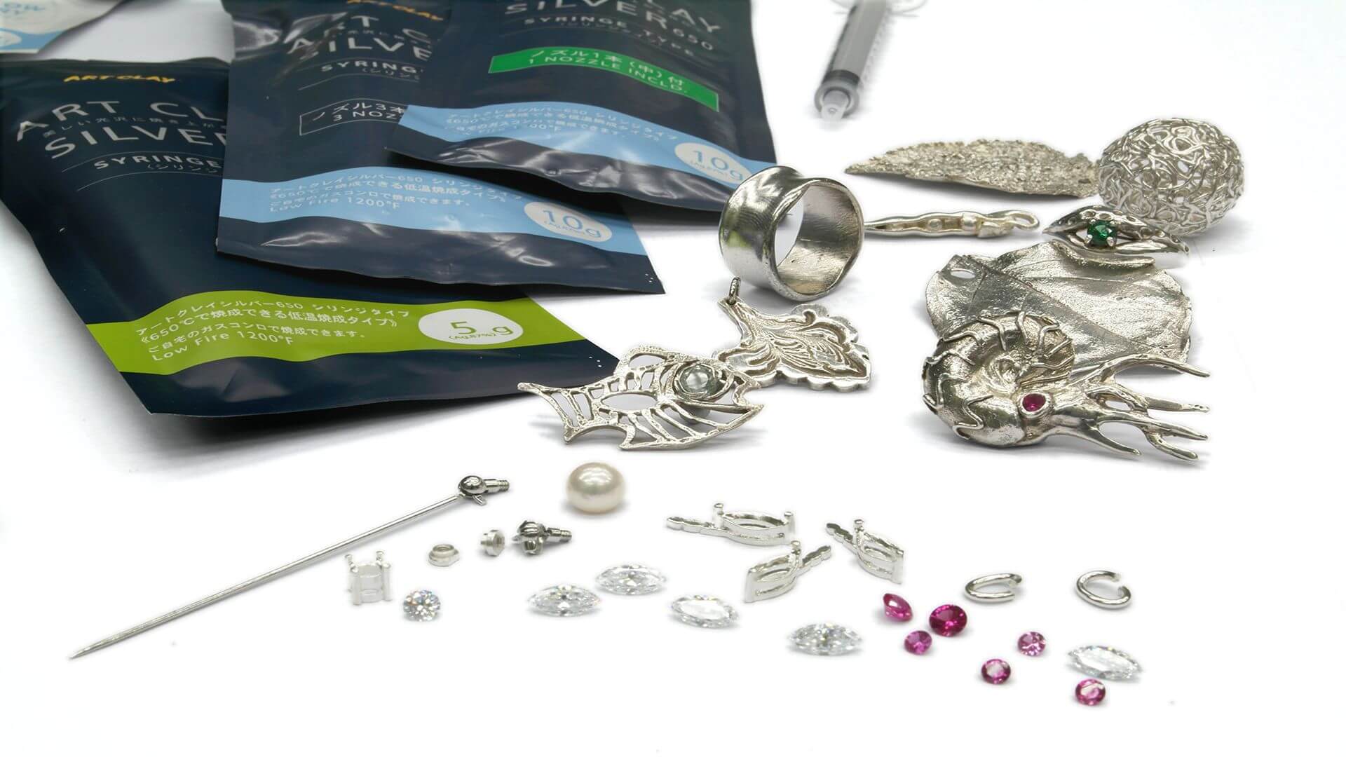 My creative process: making jewellery with silver clay  Silver metal clay, Precious  metal clay jewelry, Art clay silver