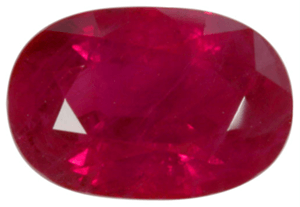 Picture of a pink sapphire with some visible inclusions