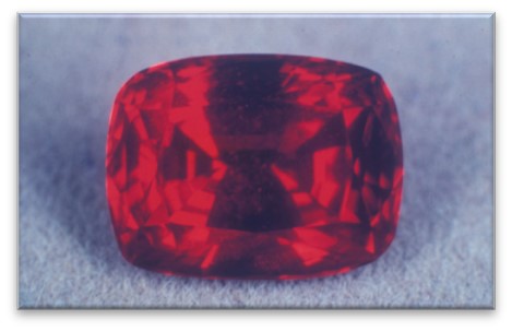 A dark red gem that is not clear of the species