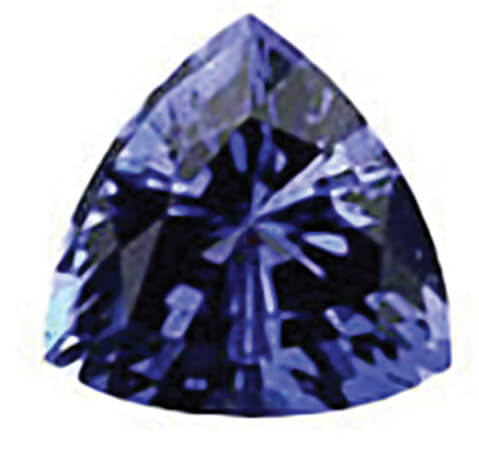 Sample of tanzanite from JDMIS' gemmology course
