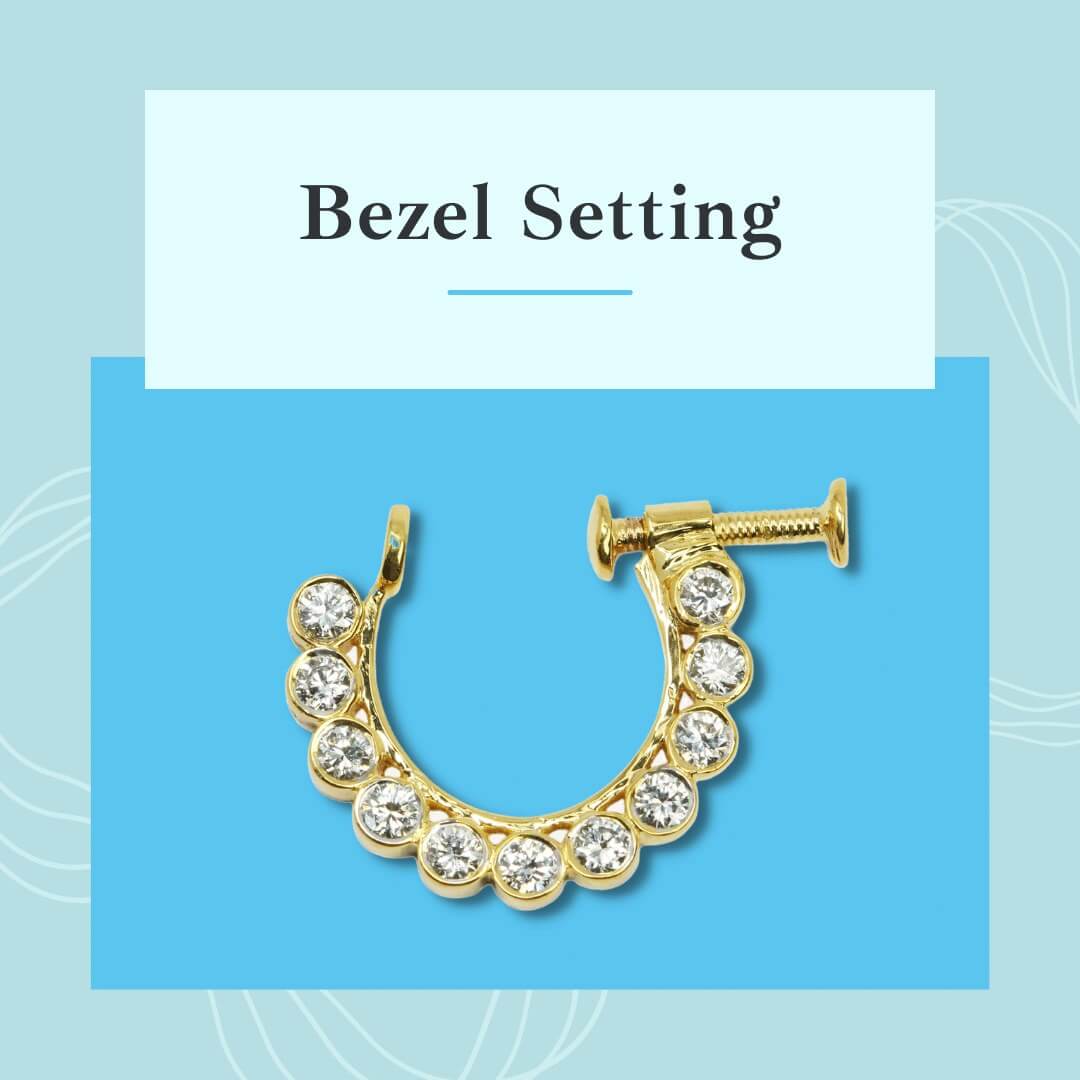 Bezel setting in a ring