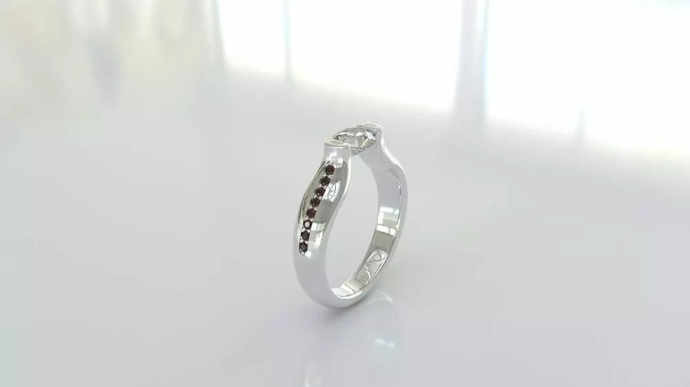 Image of Tameem's digitally rendered silver ring