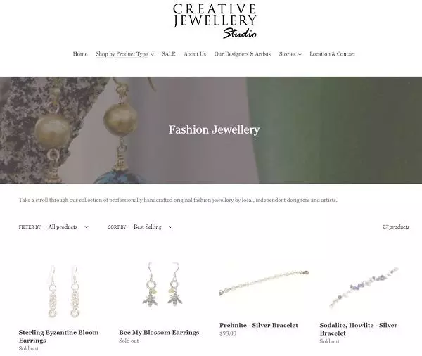 Handmade sales jewellery websites