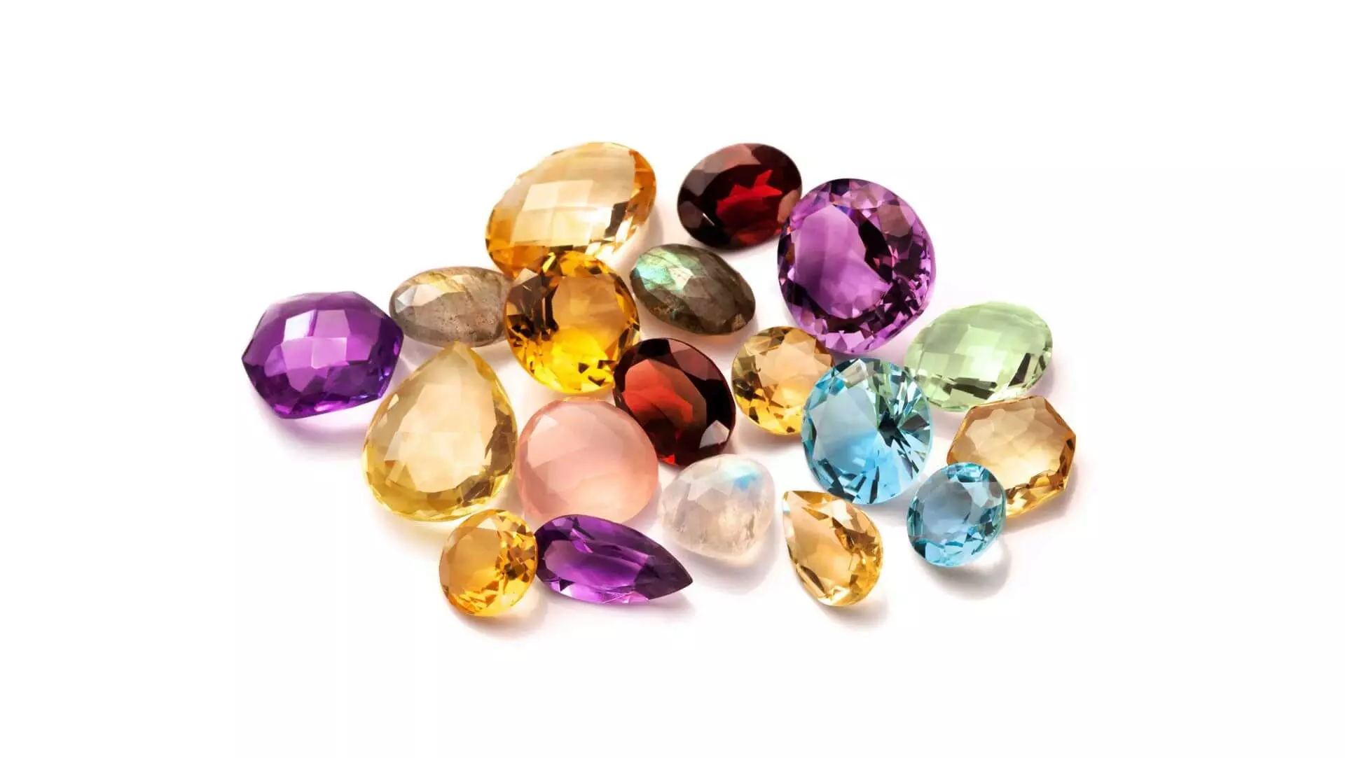 Picture of an assortment of coloured gems