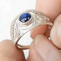 Make a Silver Filigree Ring with Stone Setting step-by-step